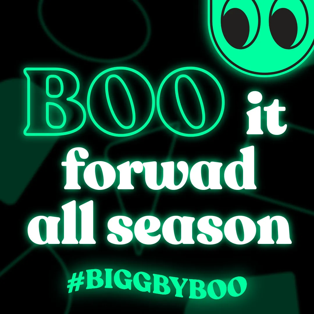 Boo it forward all season - hashtag biggbyboo
